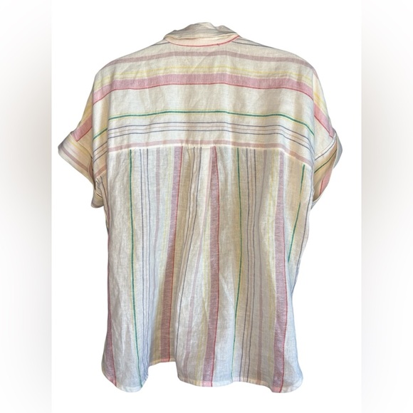 Madewell womens Linen-Blend Daily Shirt in Rainbow
Stripe sz XS preloved - Picture 8 of 8
